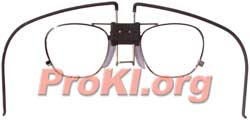Regular eyeglasses break the seal of a gas mask, special frames must be worn