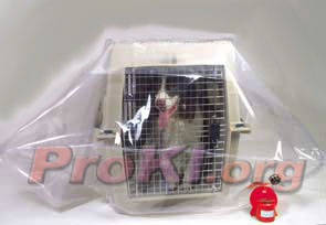 Pet Safe provides an excellent protection shield for dogs, cats or other animals against NBC weapons using the same principal as a gas mask or protective enclosure.