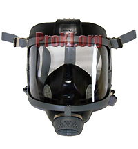 DP (Domestic Preparedness) gas mask features a drinking system and full polycarbonate face shield