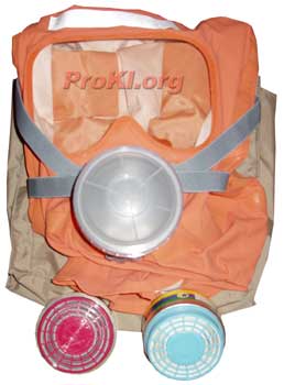 evolution escape hood has filters for both fire and nuclear, biological and chemical agents 