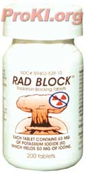 rad block potassium iodide radiation blocking tablets